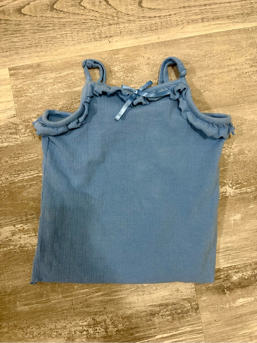 Cat & Jack Light Blue Ruffle Strap Camisole
